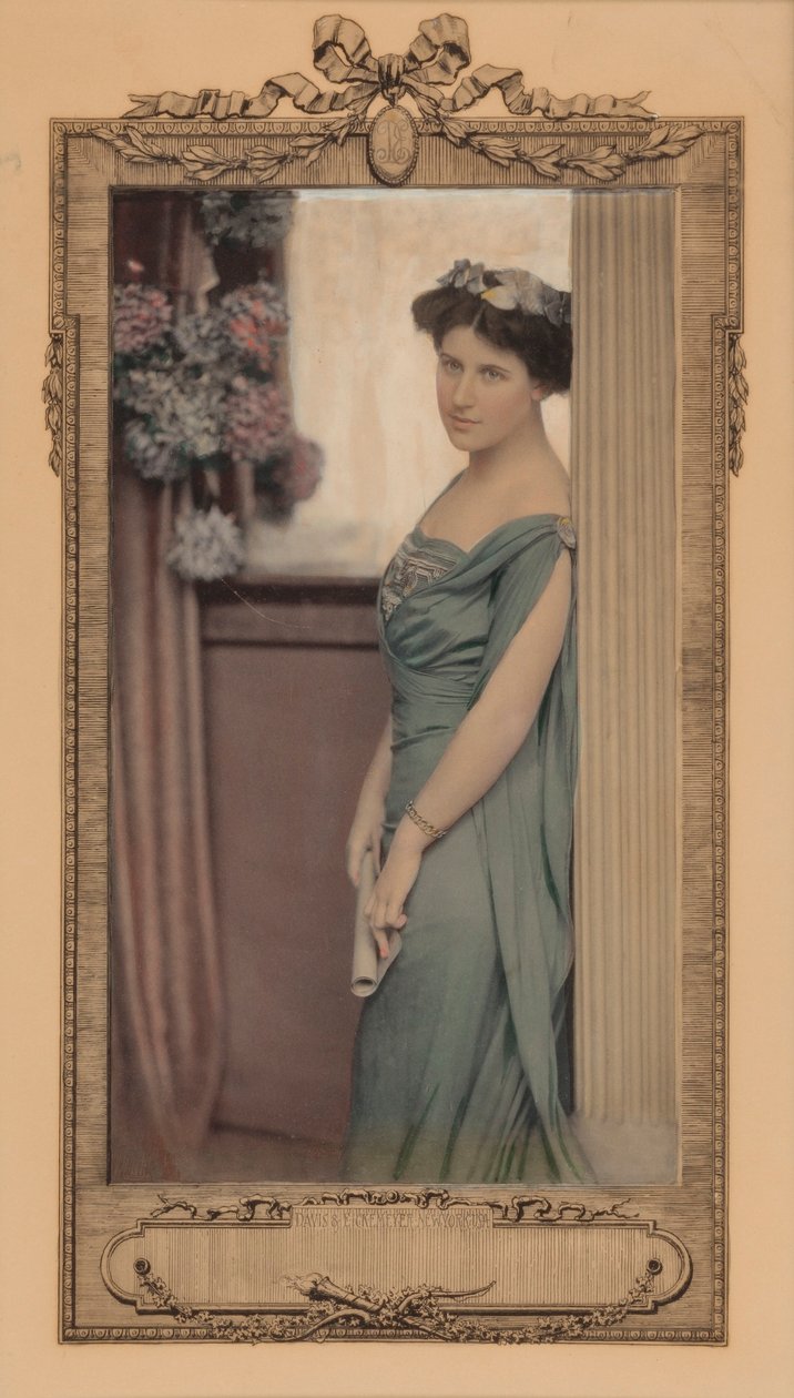 Woman in Blue Evening Dress by Rudolf Eickemeyer