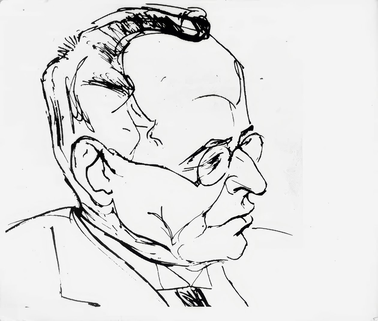 Karl Kraus, Writer and Publicist by Rudolf Schlichter