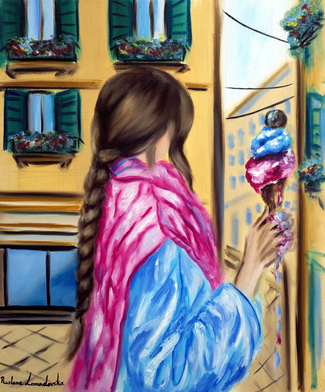 The Girl with the Gelato, 2025 by Ruslana Levandovska