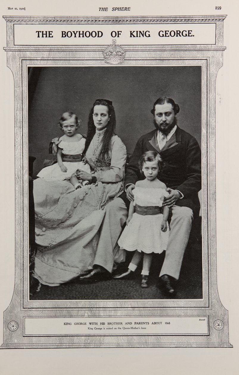 The Prince and Princess of Wales with Two of Their Children (1867) by Russell & Sons Photography