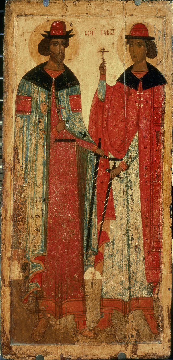St. Boris and St. Gleb, Moscow, First Half of 14th Century by Russian School