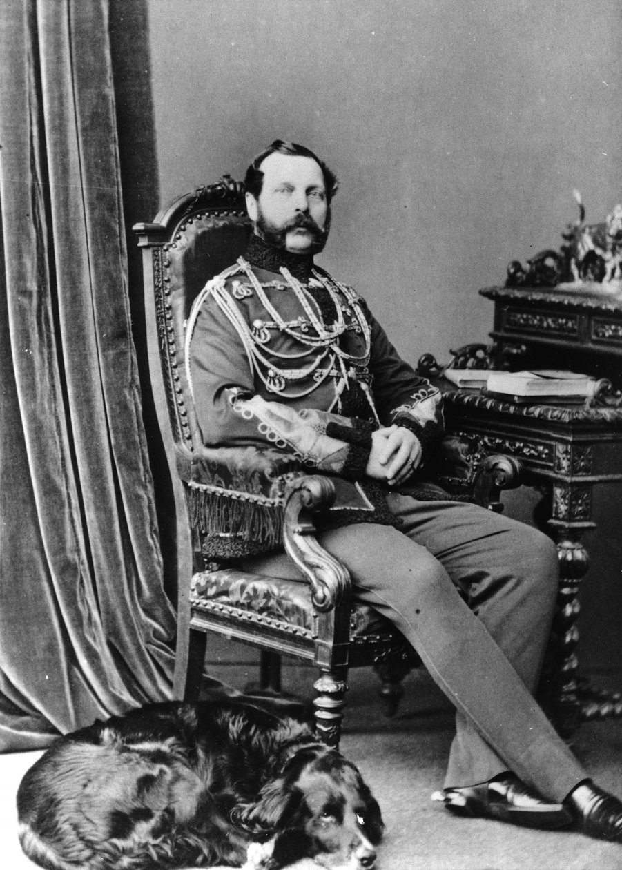 Portrait of Emperor Alexander II of Russia by Russian Photographer