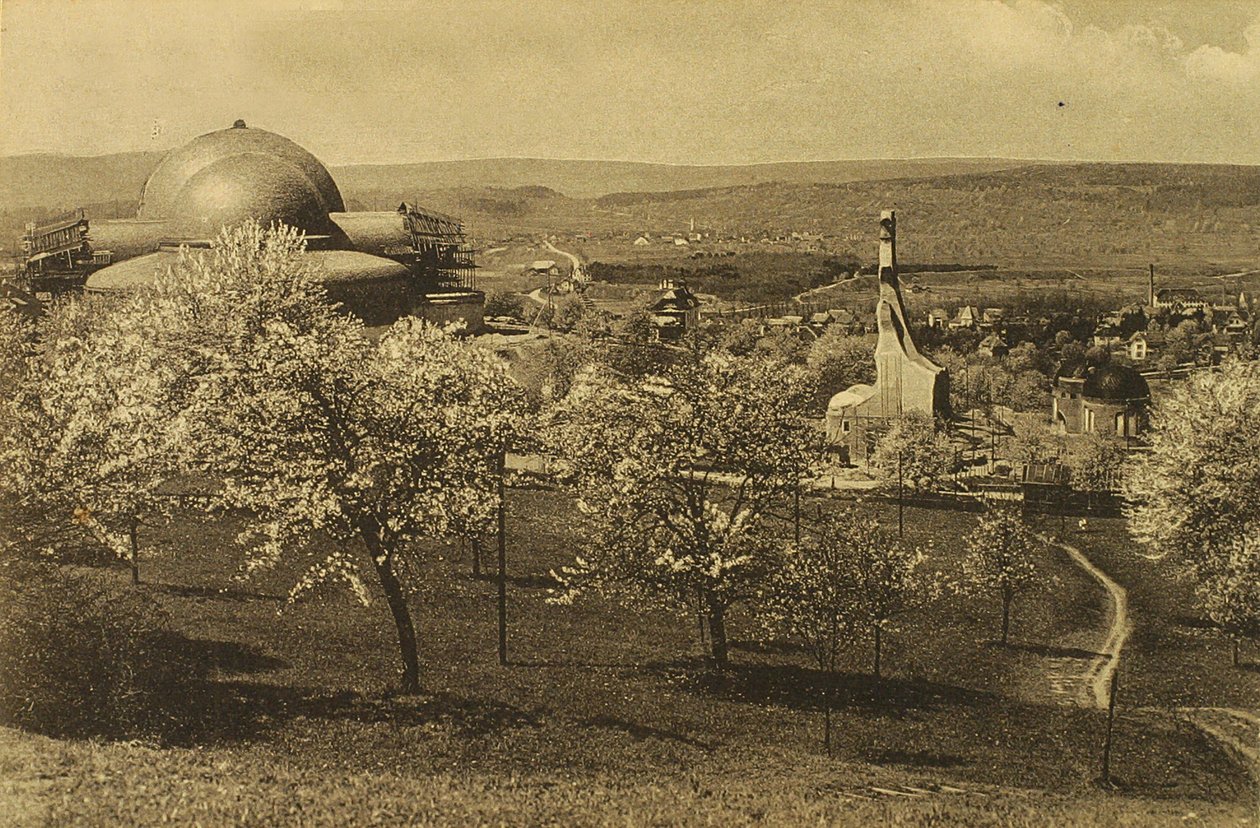 View of the Goetheanum and Heating House by Russian Photographer
