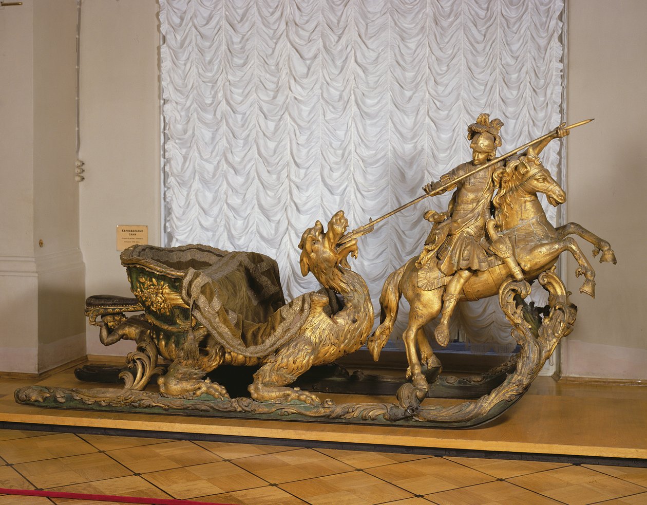 Carnival Sleigh with the figure of St George by Russian School