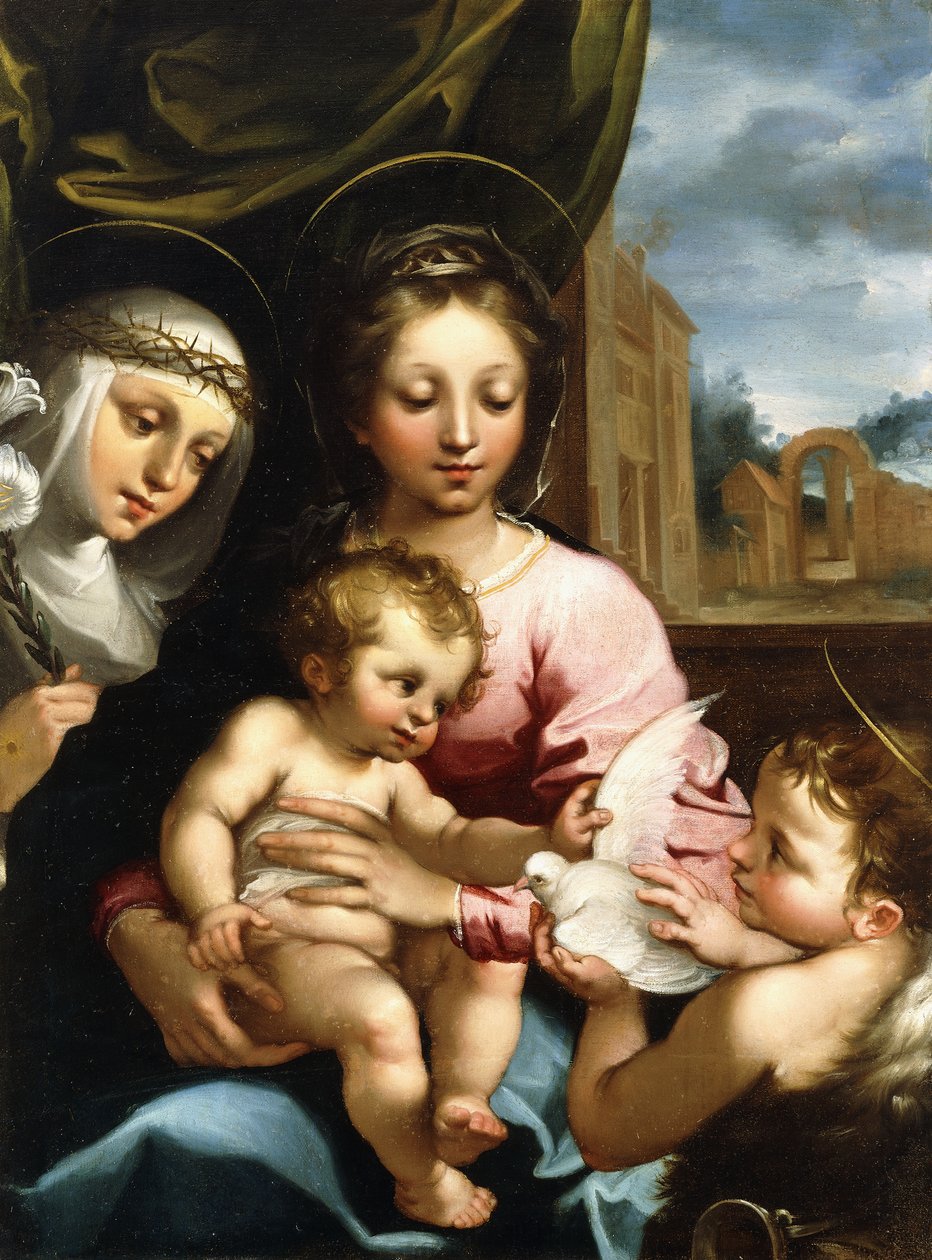 The Madonna and Child with the Infant Saint John the Baptist and Saint ...