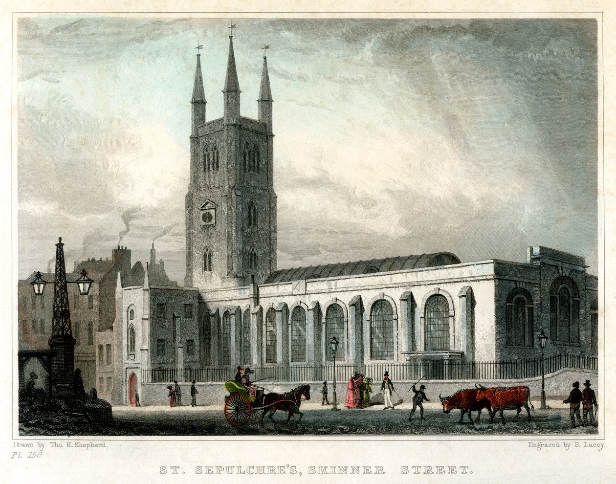 St Sepulchres Church, Skinner Street, City of London by S. Lacey