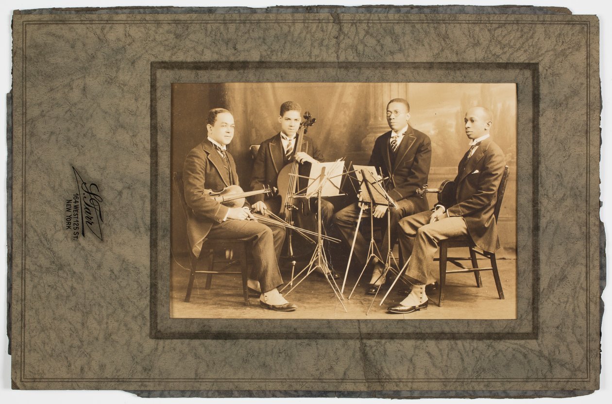 Photograph of Hall Johnson and the Black String Quartet, ca. 1923 by S. Tarr