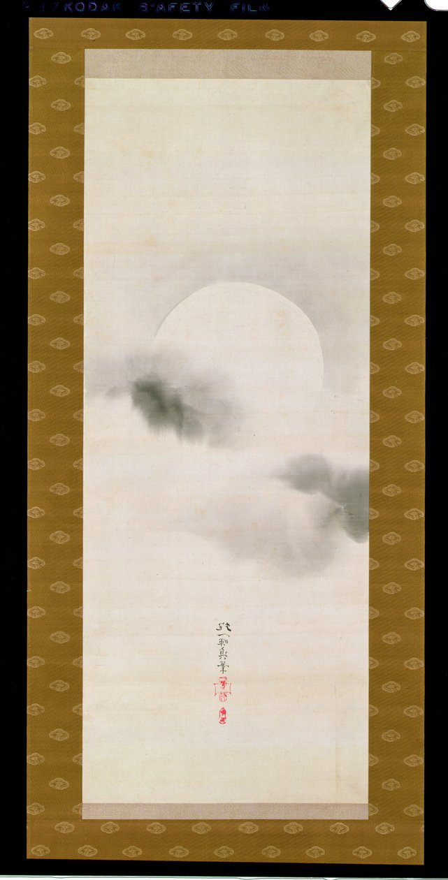 Hanging Scroll Depicting The Autumnal Moon, from A Triptych of the Three Seasons by Sakai Hoitsu