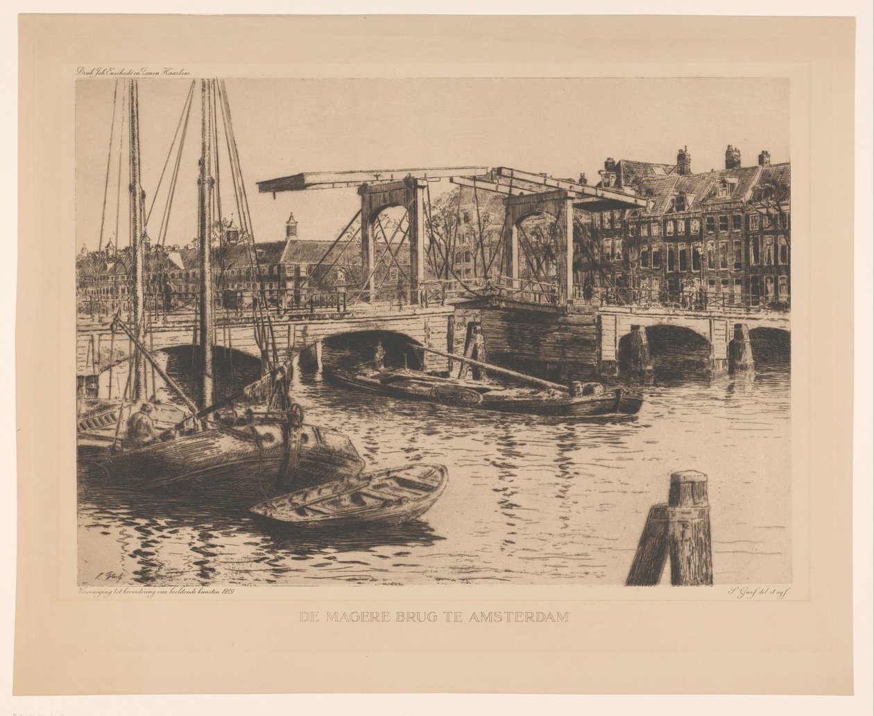 The Skinny Bridge in Amsterdam by Salomon Garf