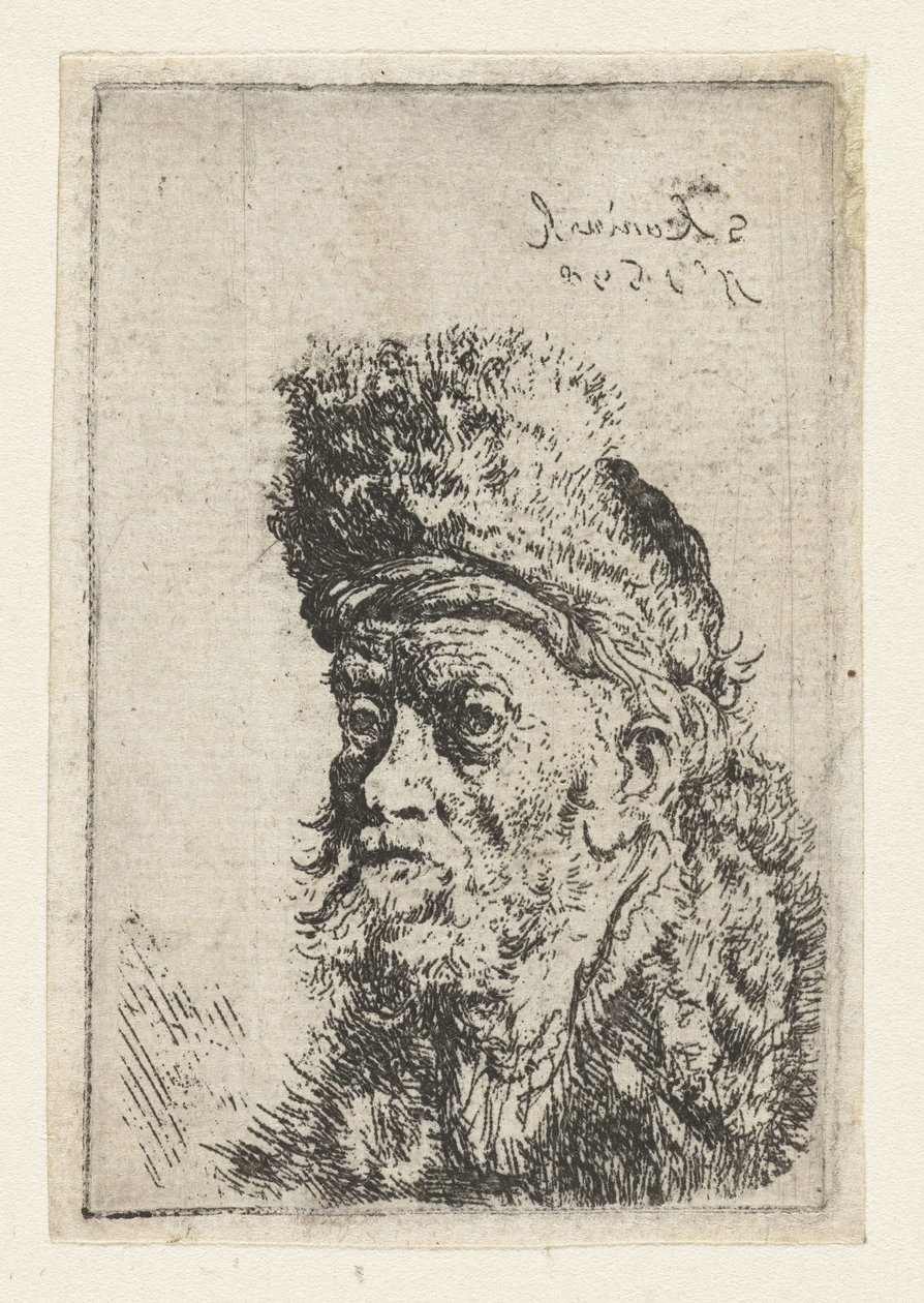 Bust of a Man with Fur Hat (Bust of a Man with a Turban) by Salomon Koninck