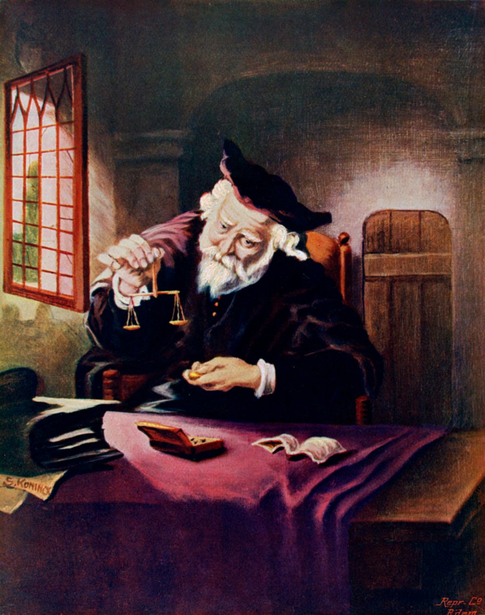 The Gold Weigher, 1908-1909 by Salomon Koninck