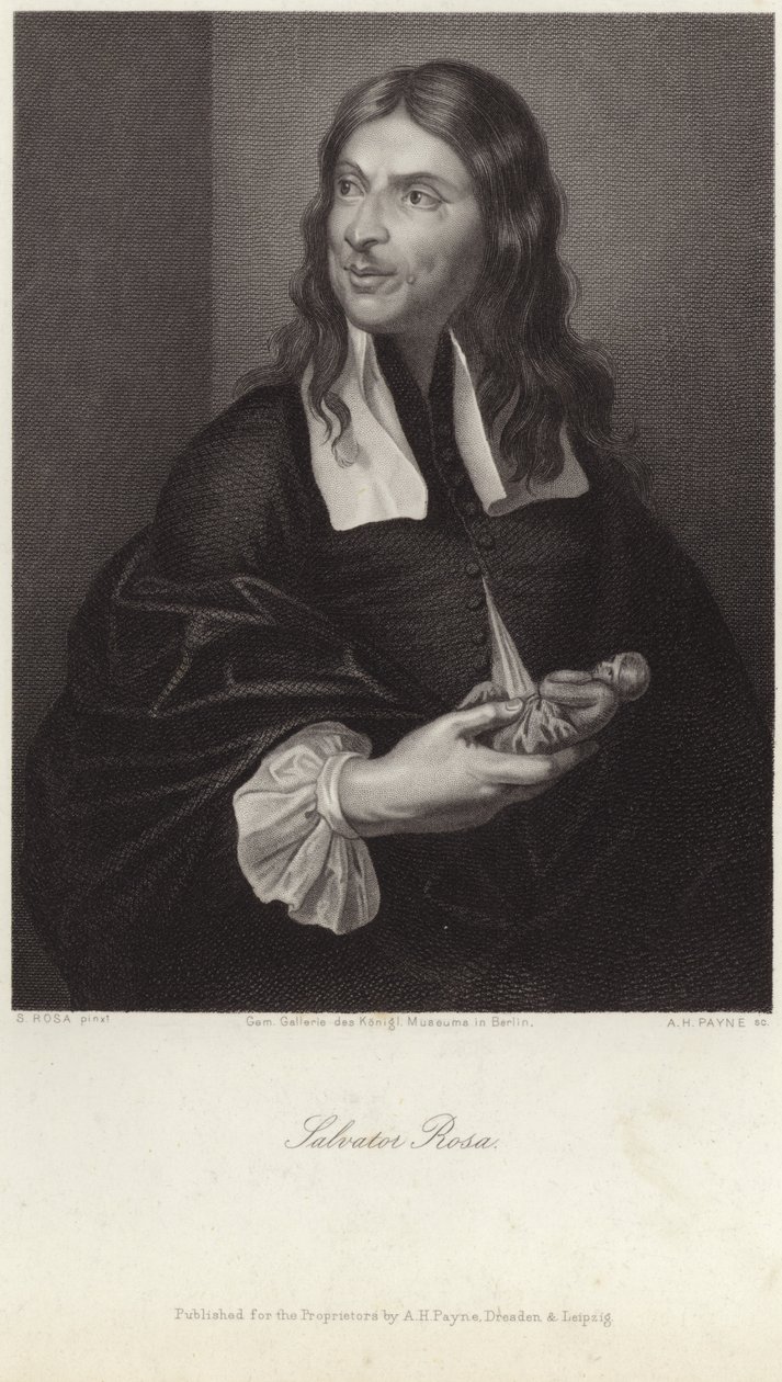 Portrait of Salvator Rosa by Salvator (after) Rosa