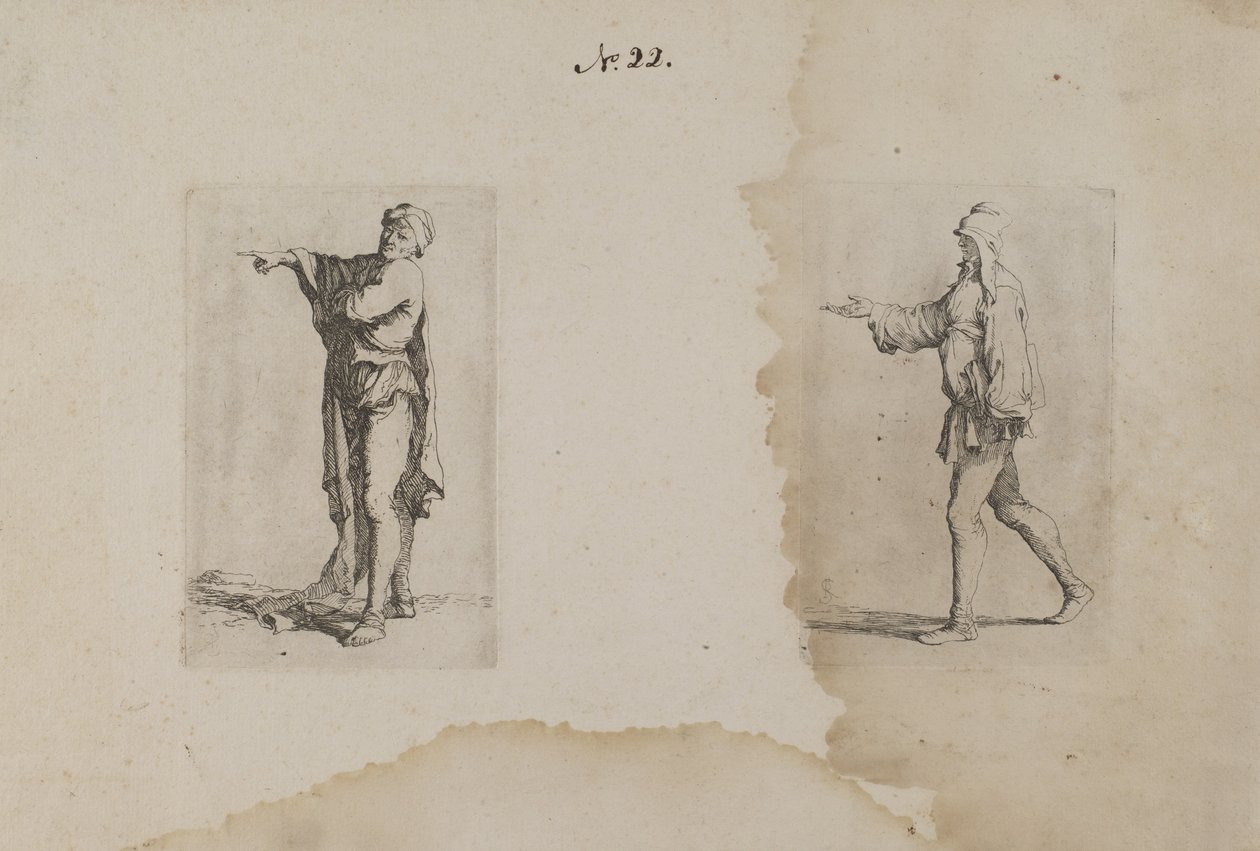 Standing Man, Pointing to Left by Salvator Rosa