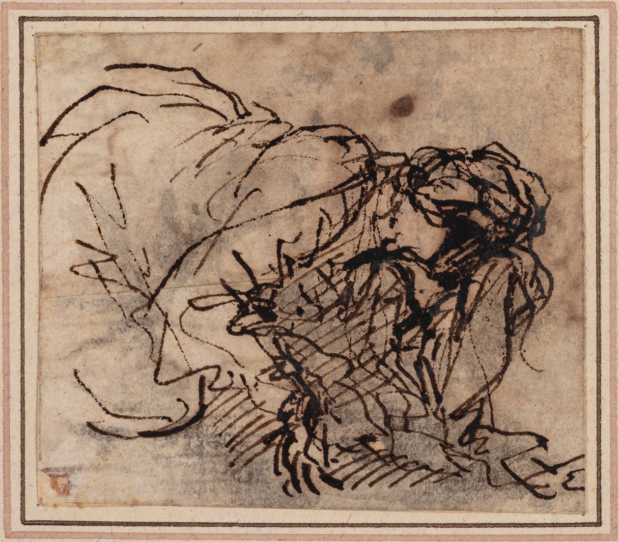 Study of a Woman by Salvator Rosa