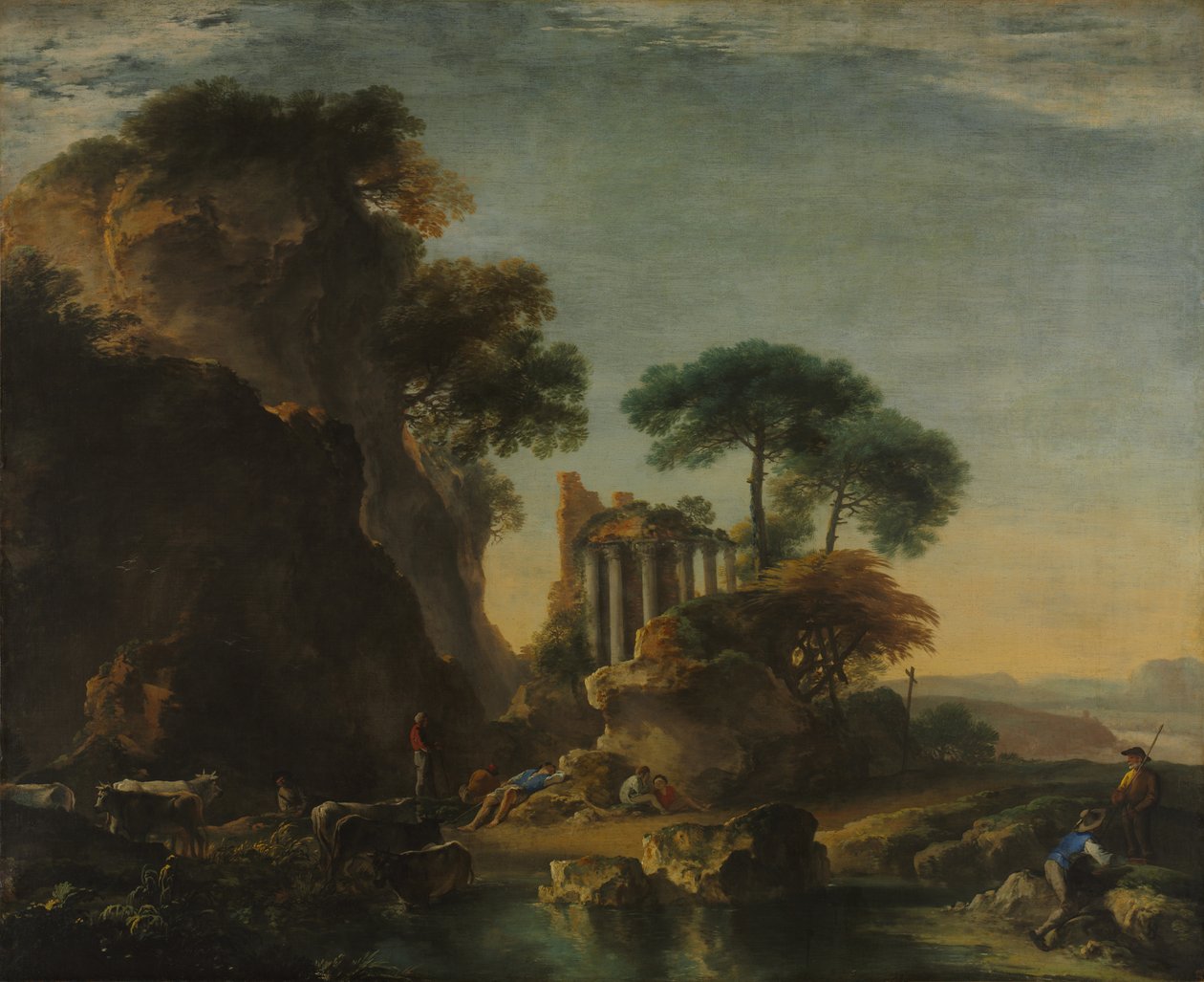 Ruins In A Rocky Landscape By Salvator Rosa Fine Art Print
