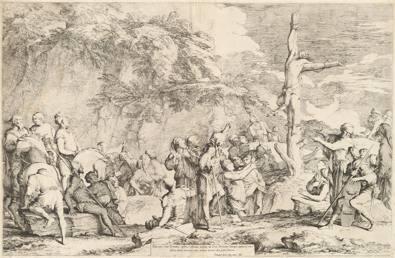 The Crucifixion of Polycrates by Salvator Rosa