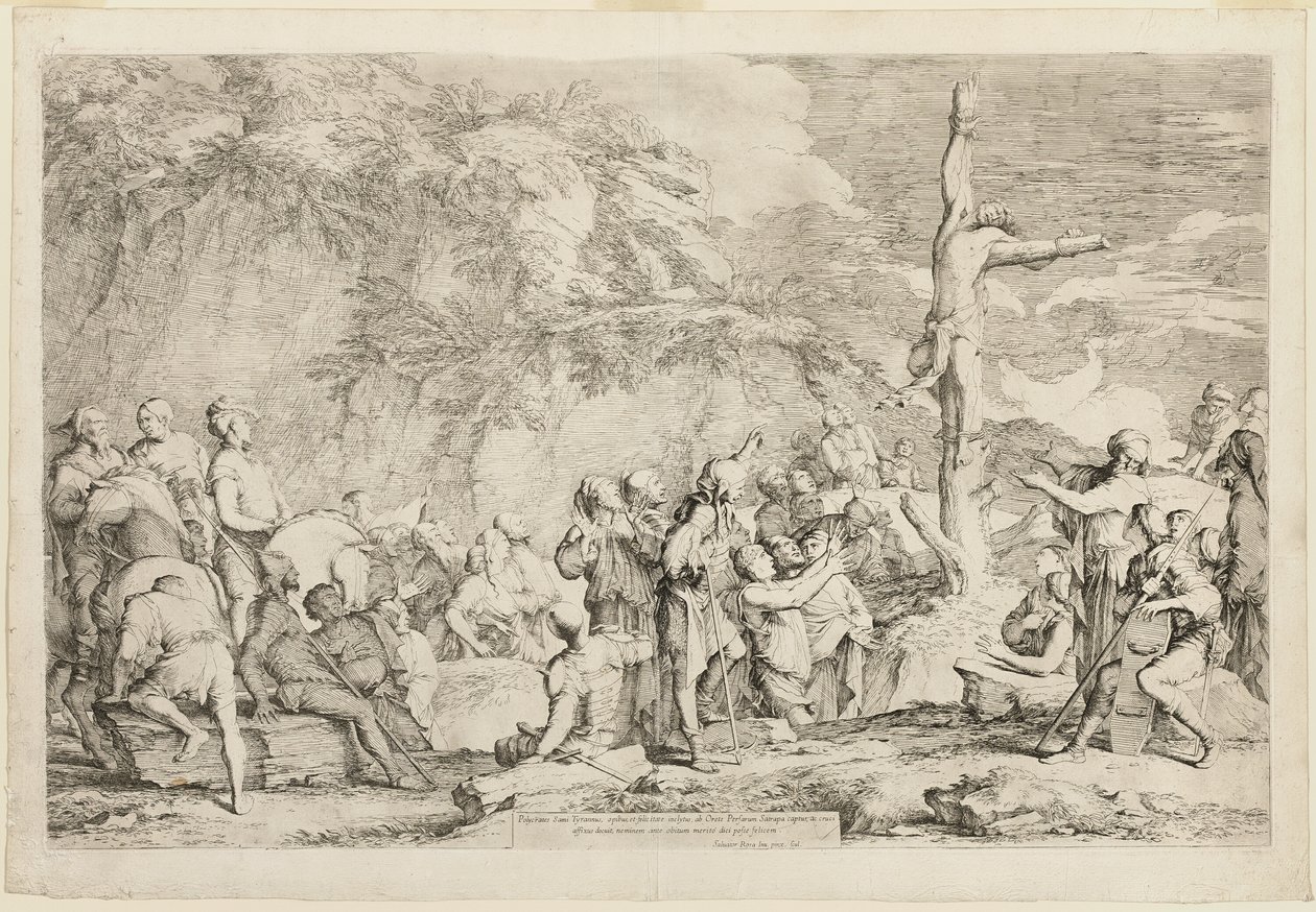 The Crucifixion of Polycrates by Salvator Rosa