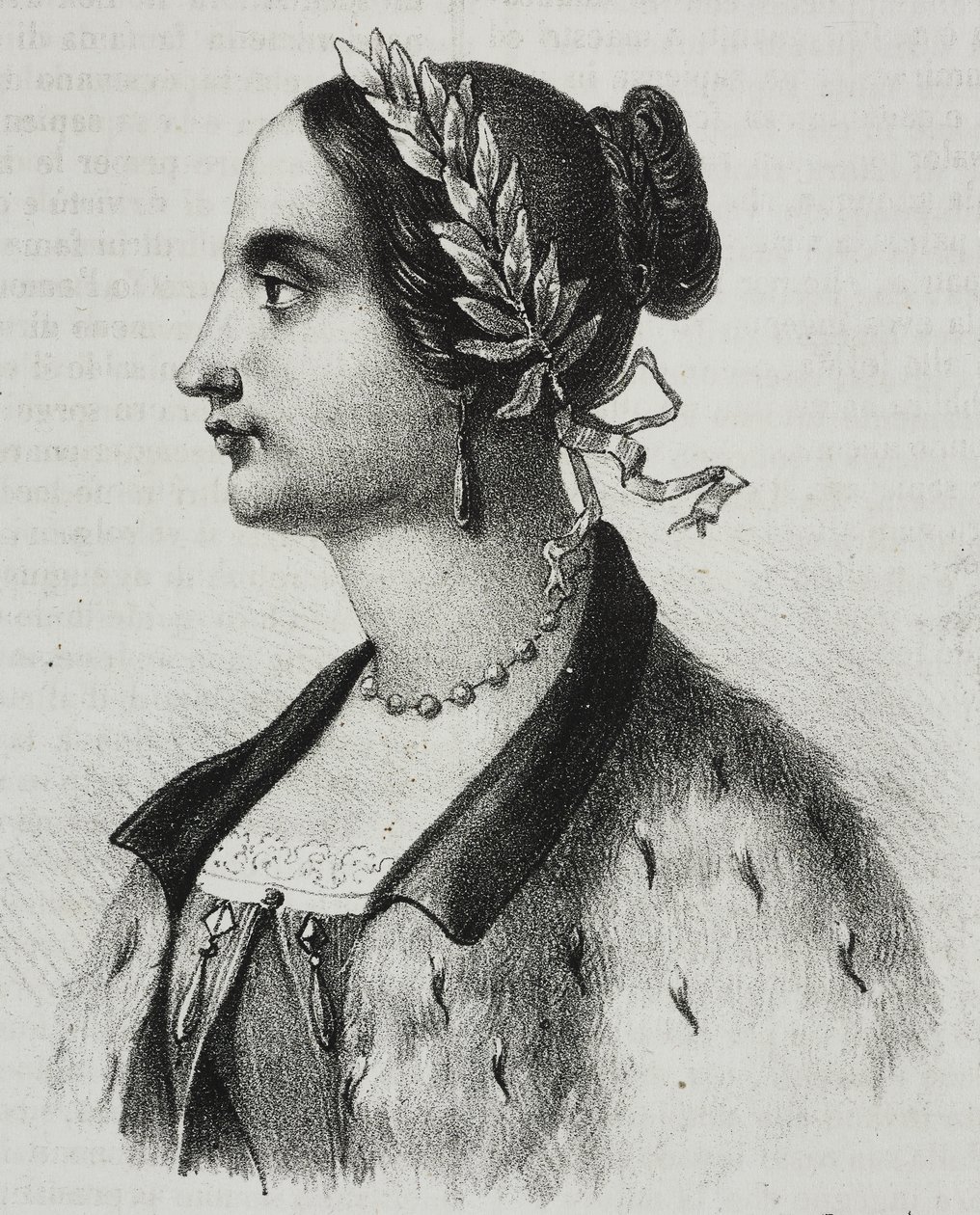 Portrait of Laura Bassi Veratti, Italian physicist and academic by Salvatore Puglia