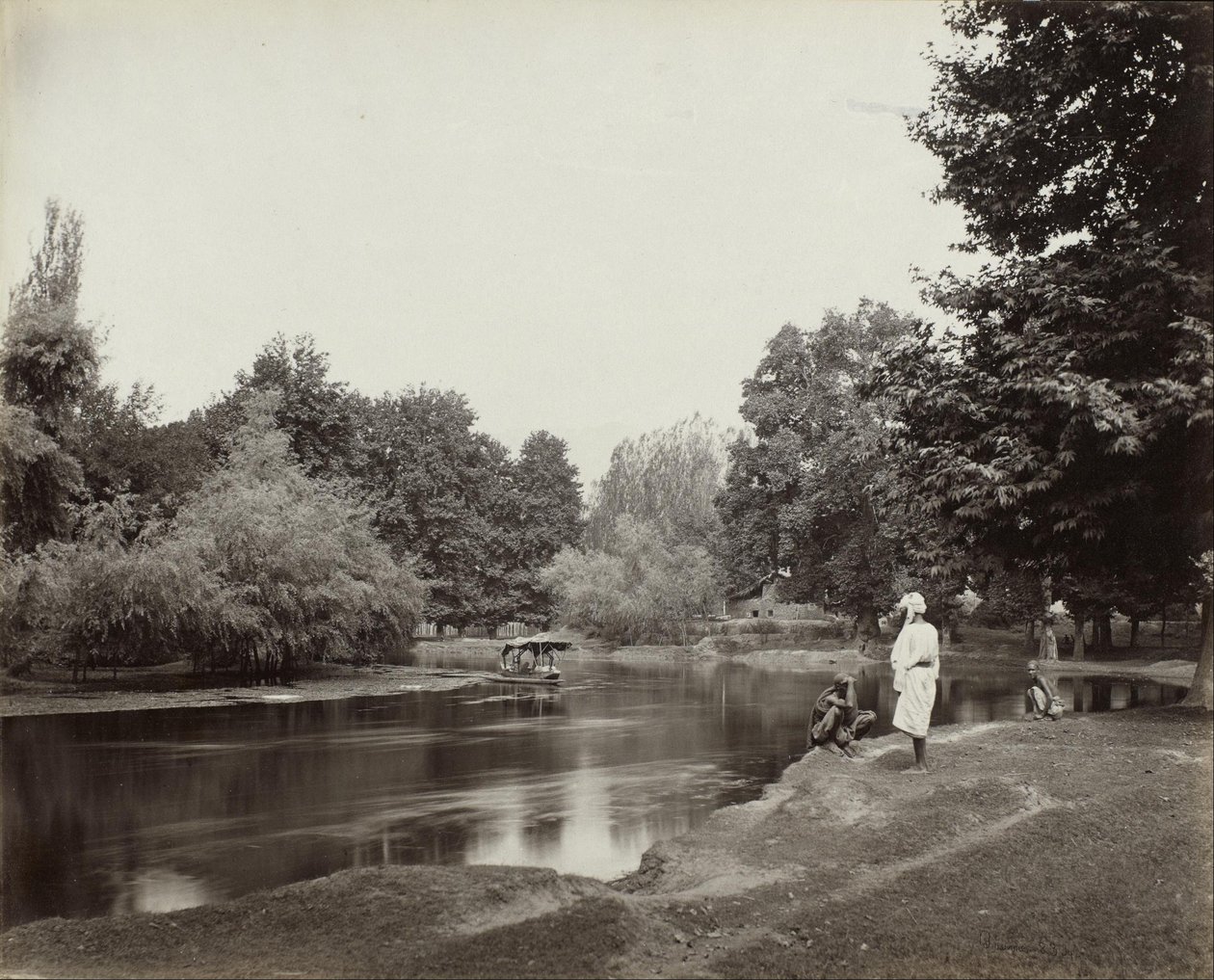 Dhul Canal below Chunar Bagh, Kashmir by Samuel Bourne