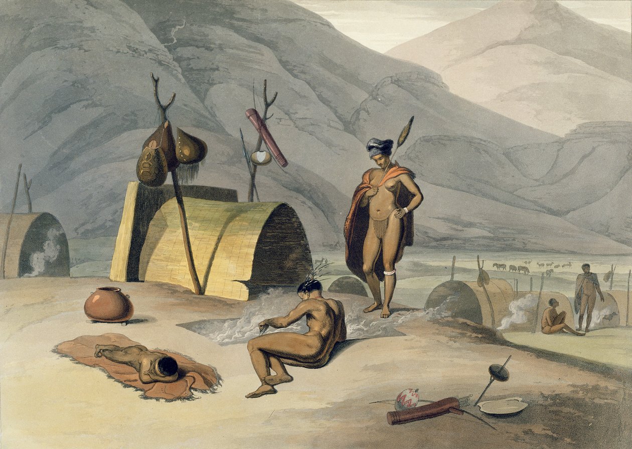 Bosjemans Frying Locusts, plate 26 from 