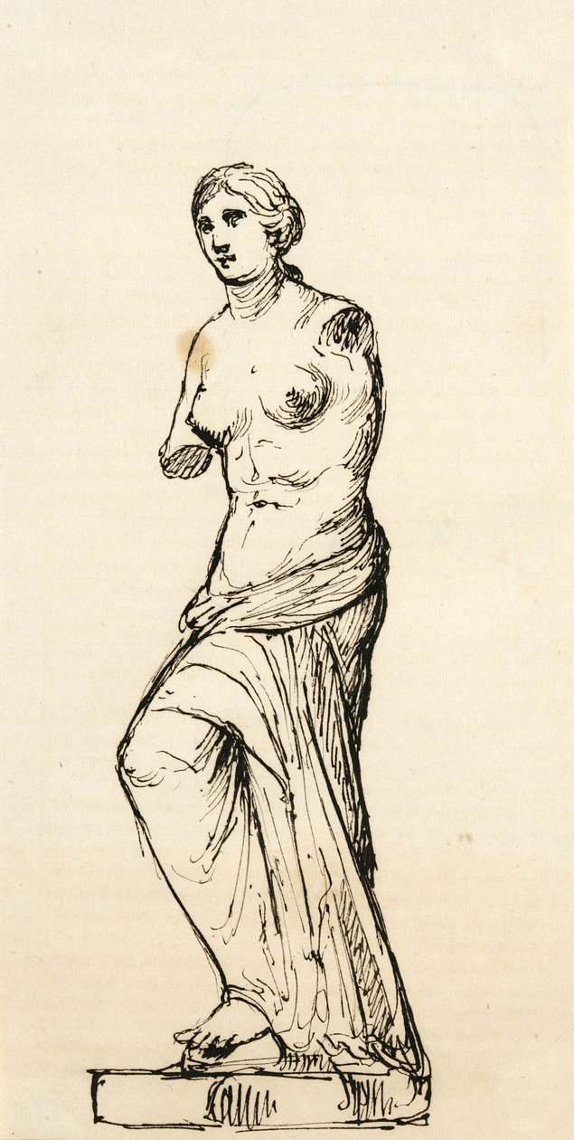 Sketch of Cast of Venus de Milo by Samuel Finley Breese Morse