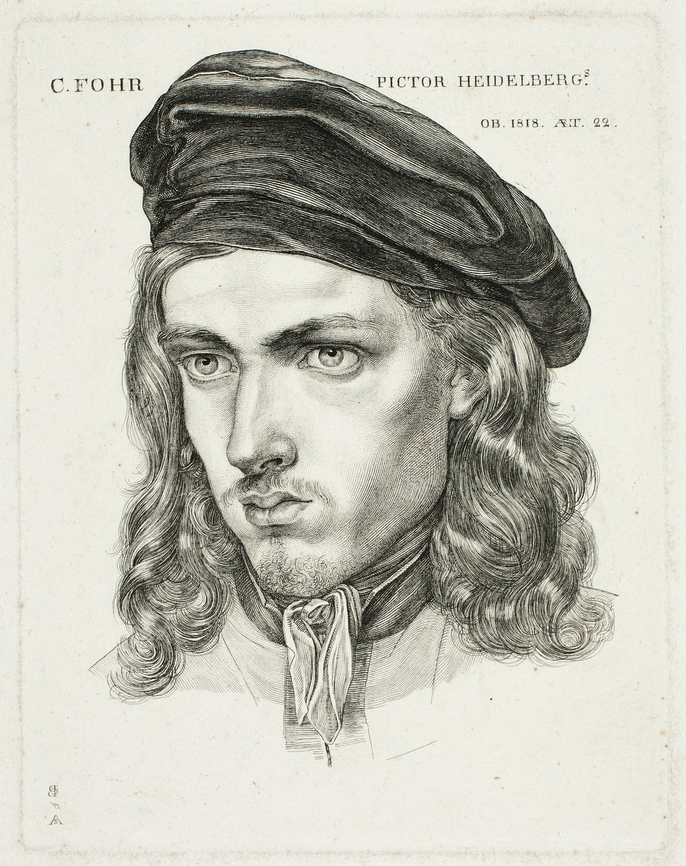Portrait of Karl Philip Fohr by Samuel Amsler