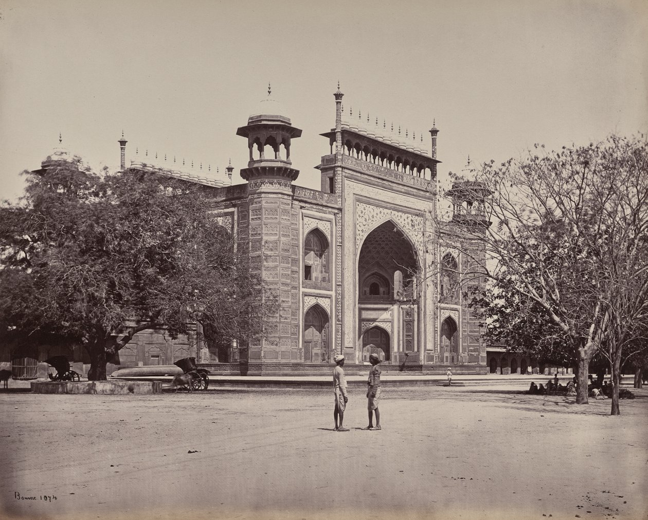 Agra. The Gateway of the Gardens Surrounding the Taj Mahal by Samuel Bourne