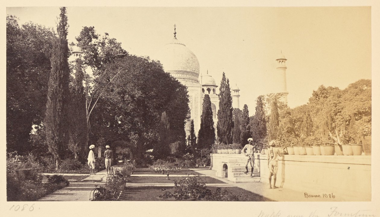 Agra; The Taj, from the Walk near the Fountain by Samuel Bourne