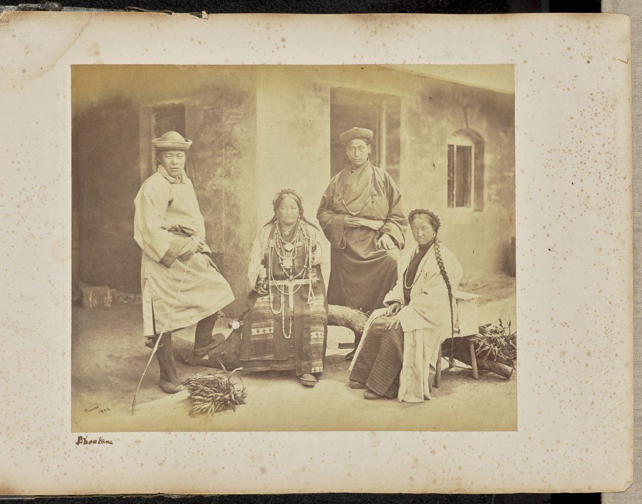 Darjeeling; Group of Bhooteas by Samuel Bourne