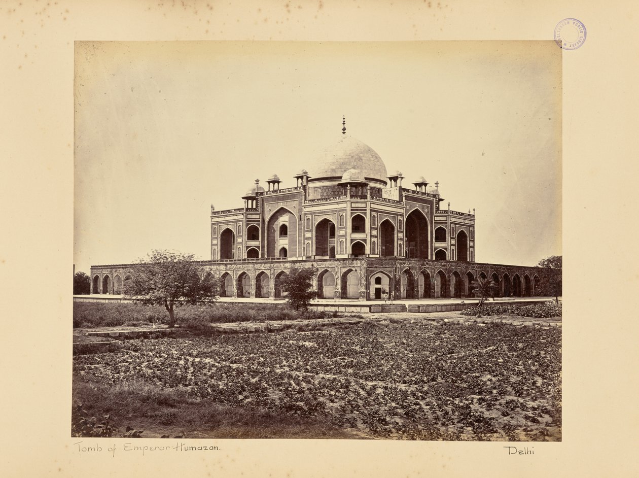 Delhi; The Mausoleum of Emperor Humayun by Samuel Bourne