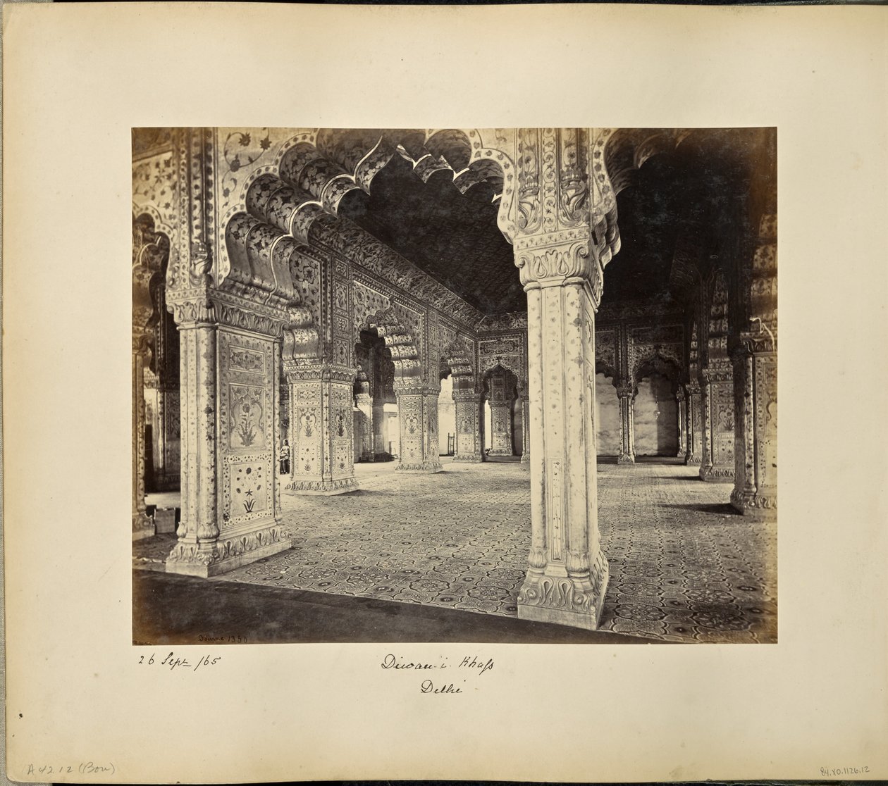 Delhi; The Palace, Interior of the Dewan-i-Kass by Samuel Bourne