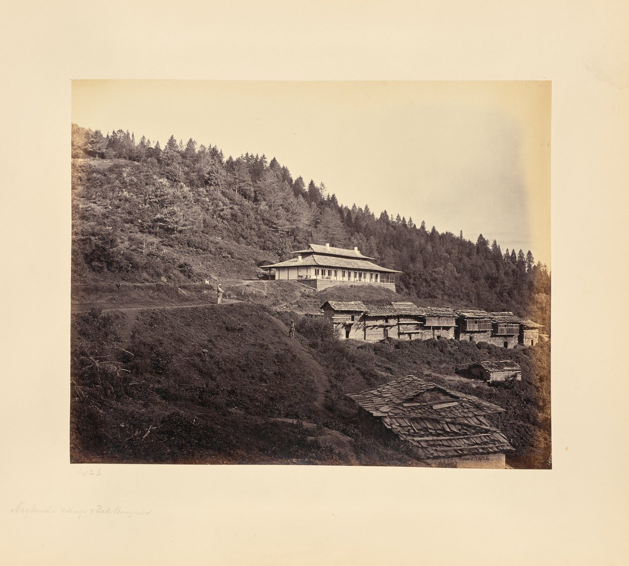 Narkunda; Village and Dak Bungalow by Samuel Bourne