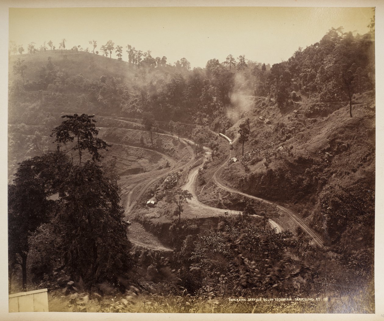 Reversing station below Teendaria, Darjeeling, from 