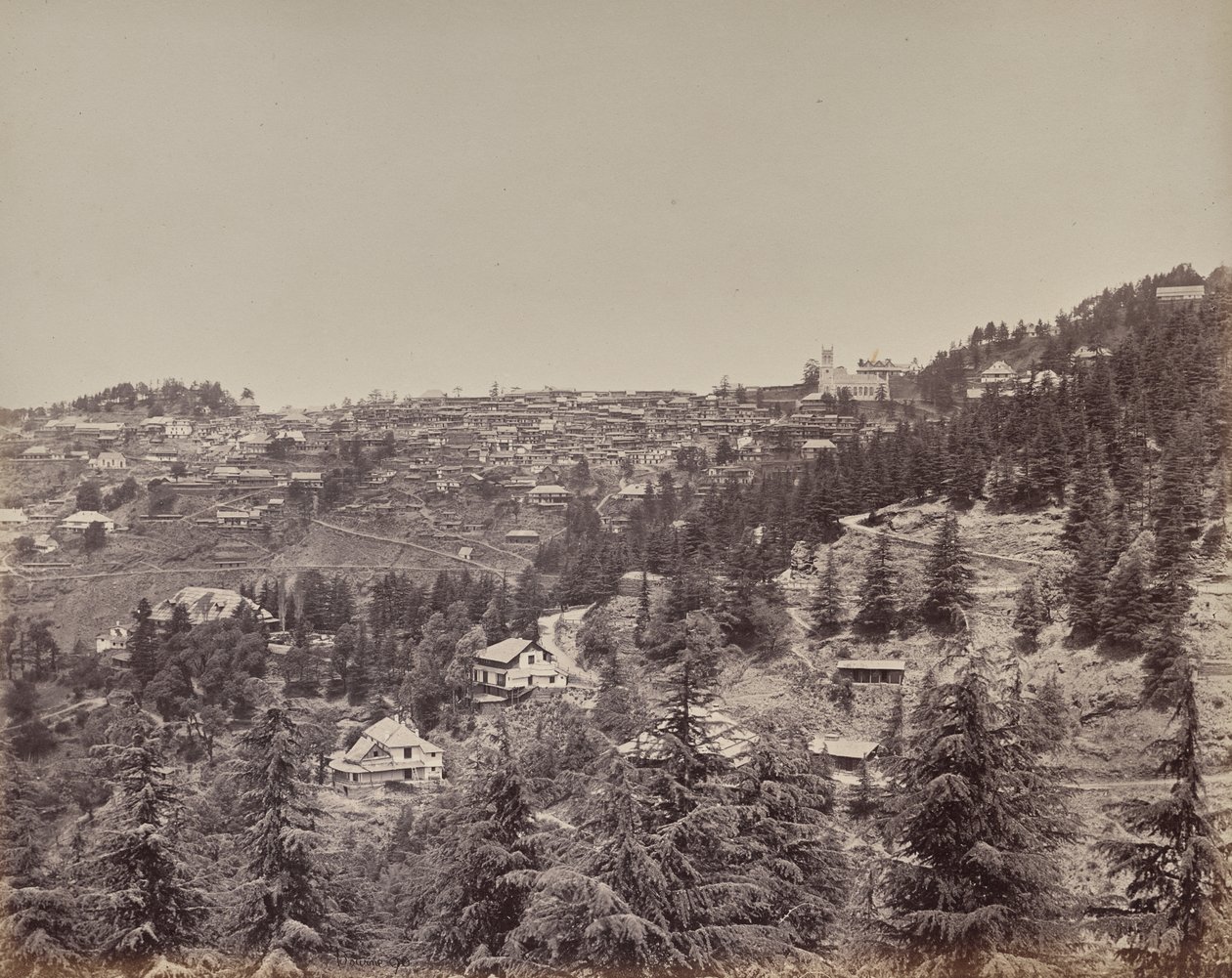 Shimla. View from Oakover House by Samuel Bourne