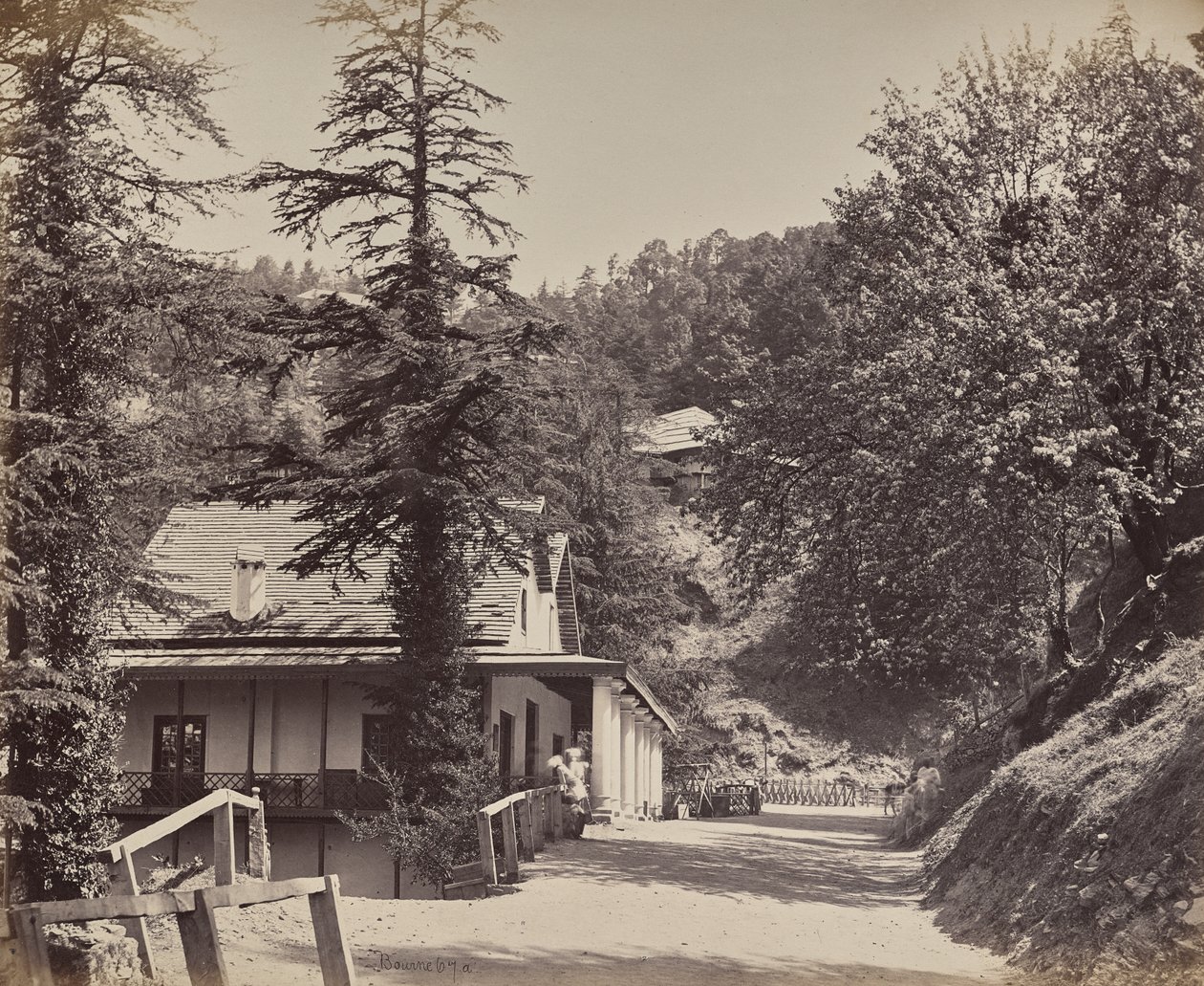 Simla. The Mall near Combermere Bridge by Samuel Bourne