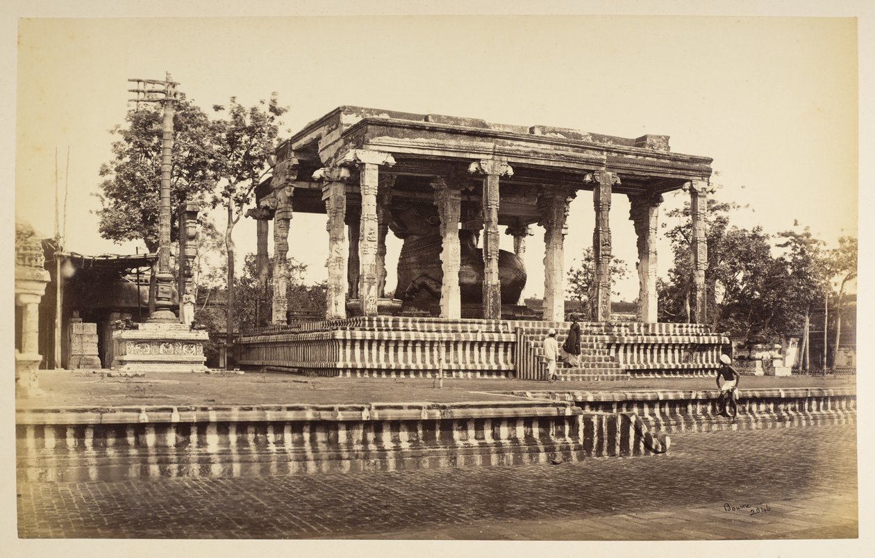 The great Stone Bull, Tanjore by Samuel Bourne
