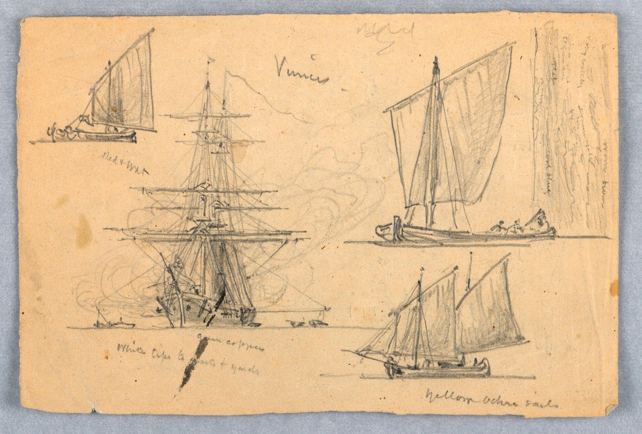 Sketches. Ships, Venice, Italy, October 1872 by Samuel Colman