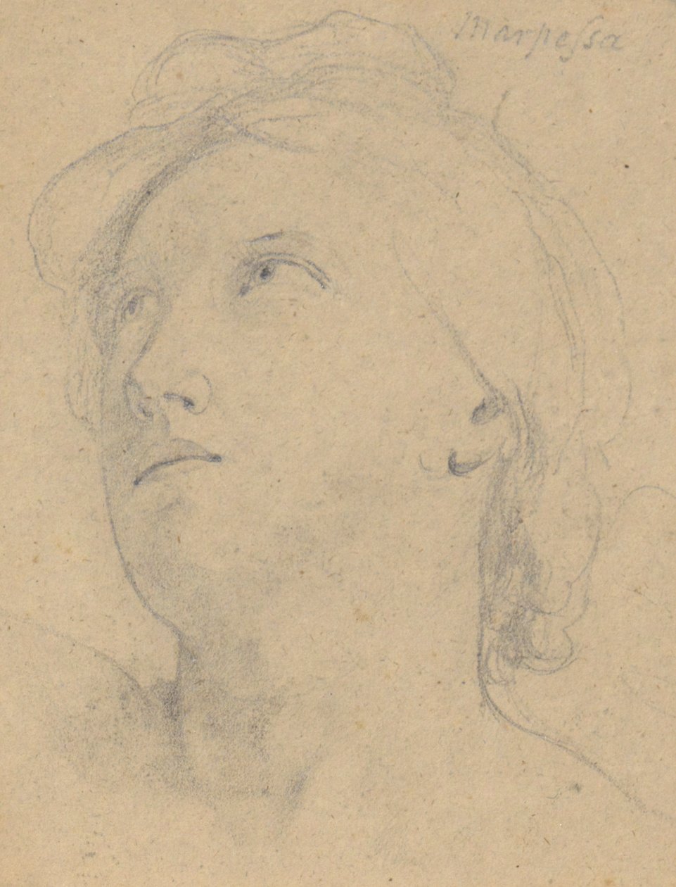 Study for The Judgment of Jupiter (Marpessa, head) by Samuel Finley Breese Morse
