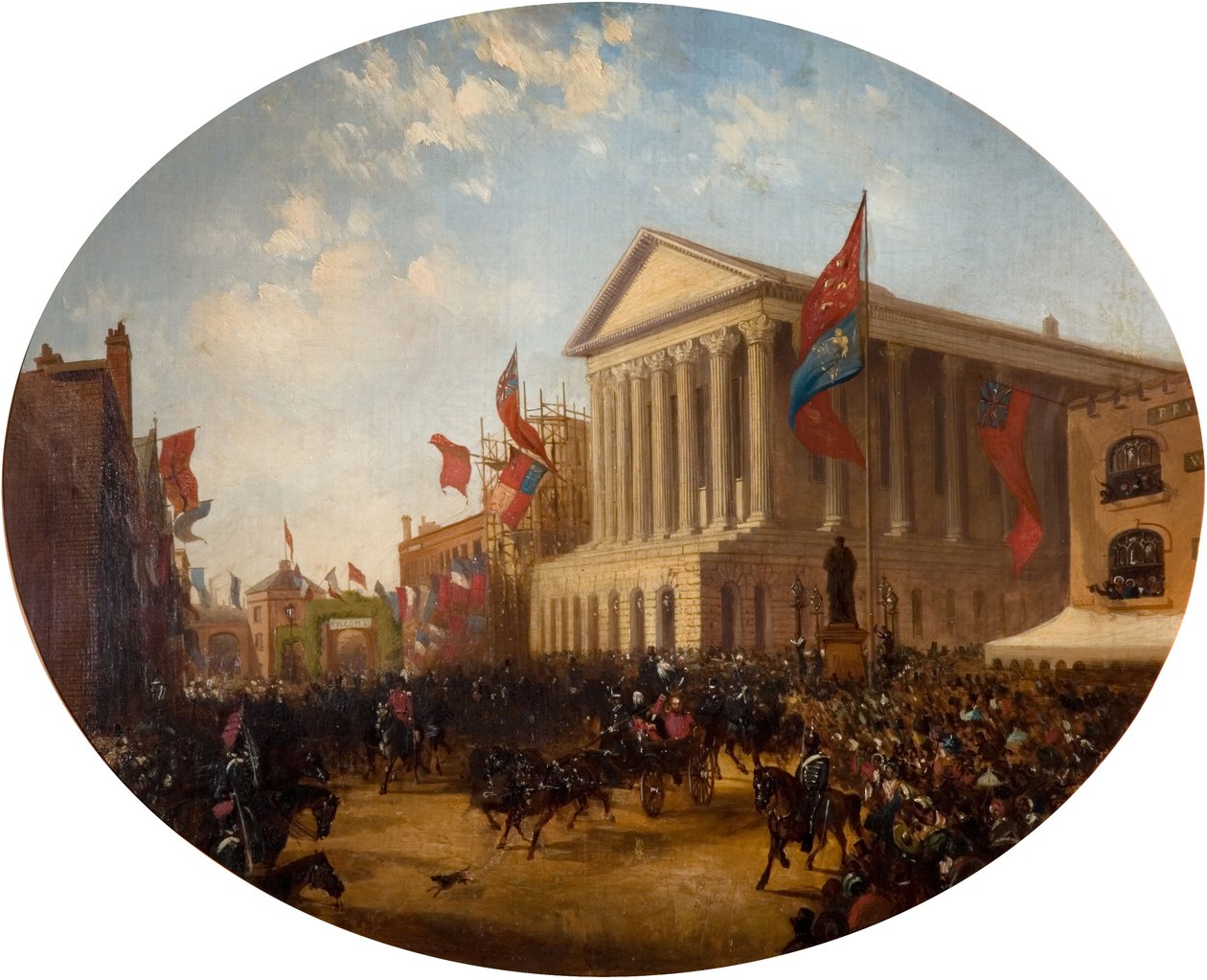 The Duke of Cambridge Leaving the Town Hall, Birmingham, 1857 by Samuel Lines
