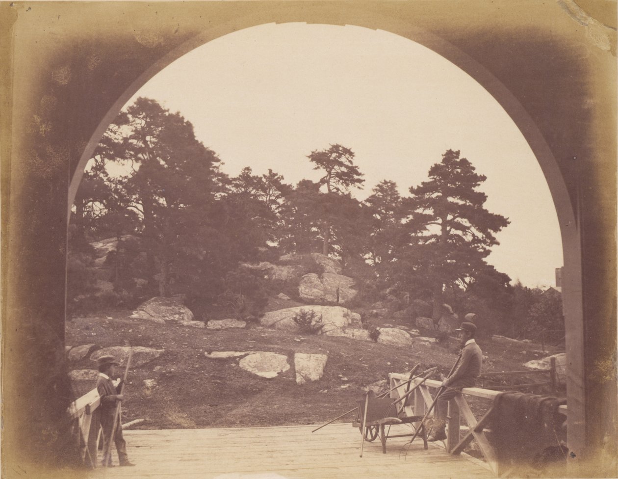 Looking Outward from the Barn, Loring Estate, Beverly Farms, Massachusetts by Samuel Masury