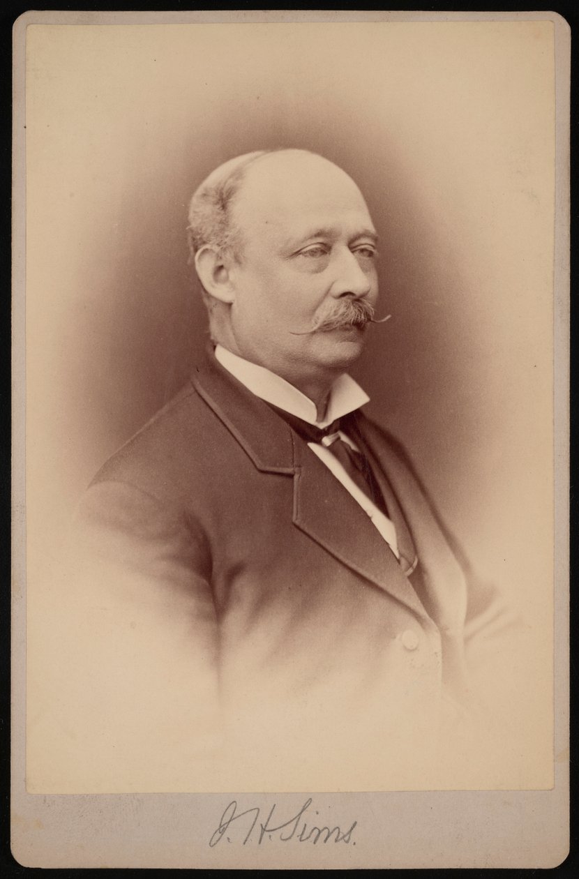 Portrait of J.H. Sims, Between 1876 and 1880 by Samuel Montague Fassett