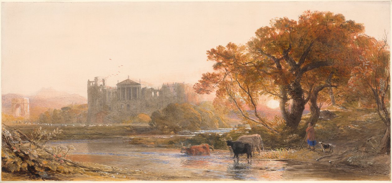 Evening in Italy—the Deserted Villa by Samuel Palmer