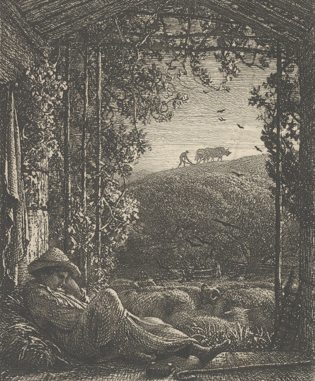The Sleeping Shepherd, Early Morning, 1857 by Samuel Palmer