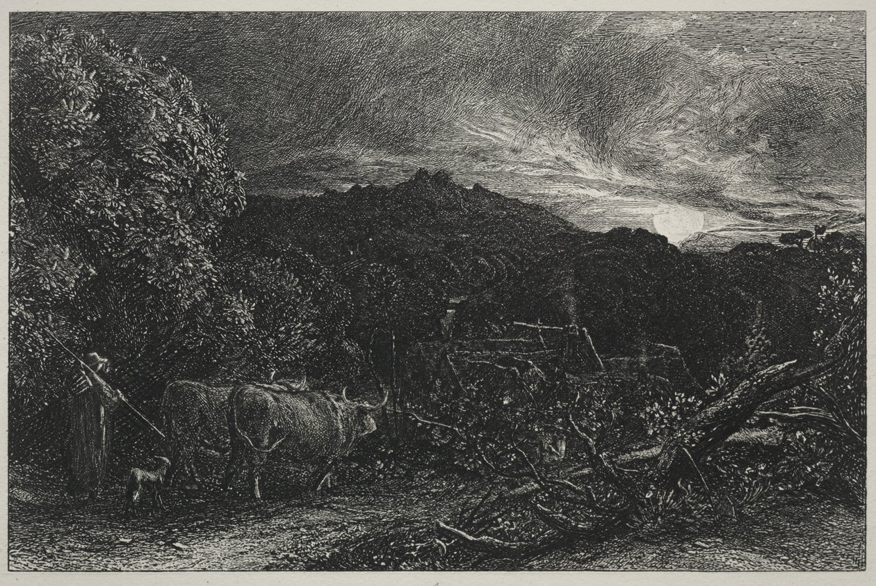 The Weary Plowman by Samuel Palmer