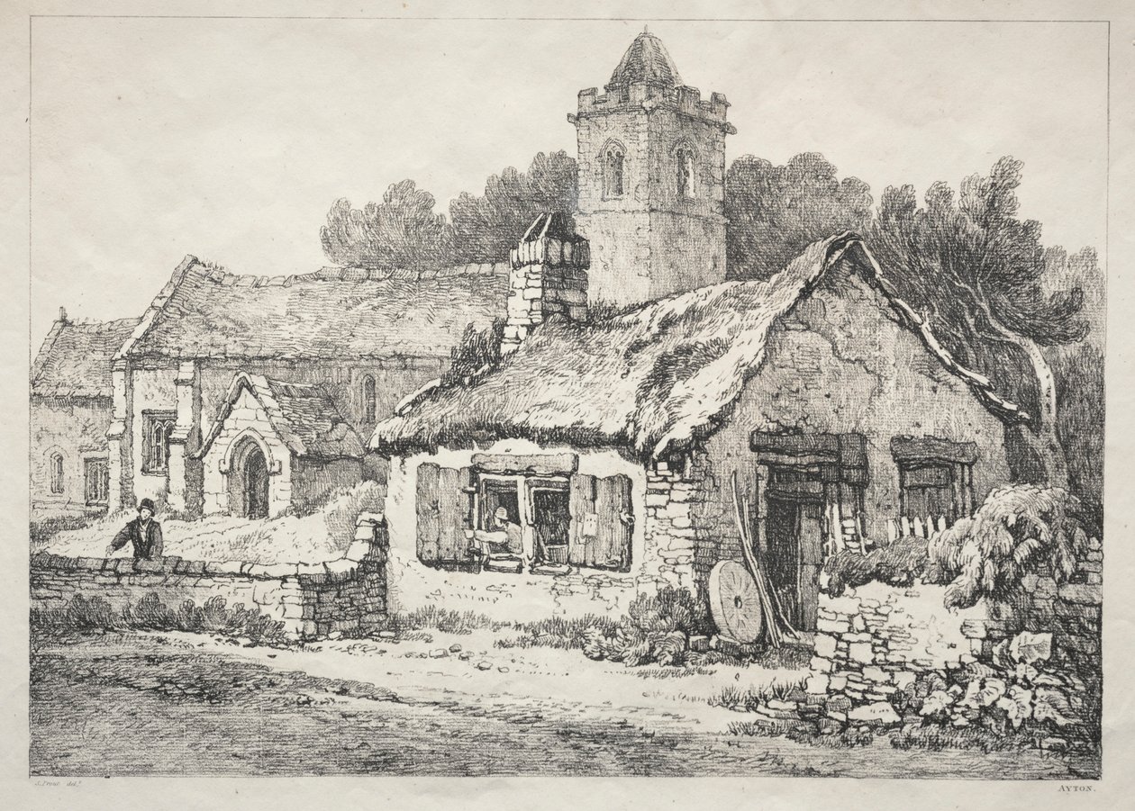 A Series of Ancient Buildings and Rural Cottages in the North of England: Ayton by Samuel Prout