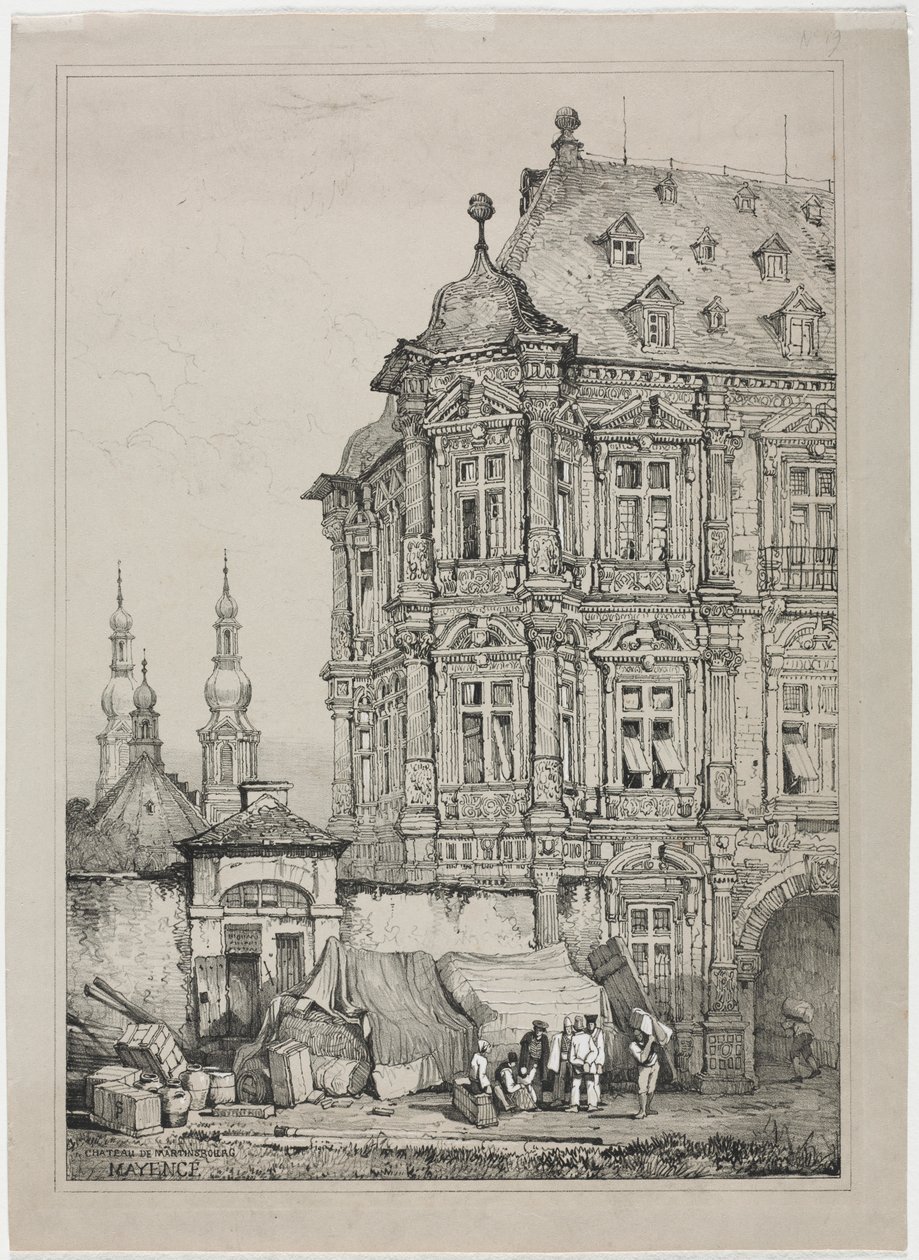 Castle of Martinsburg, Mainz, Germany by Samuel Prout