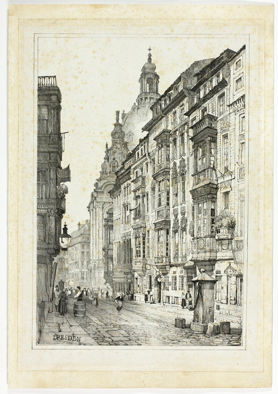 Dresden, from Facsimiles of Sketches made in Flanders and Germany by Samuel Prout