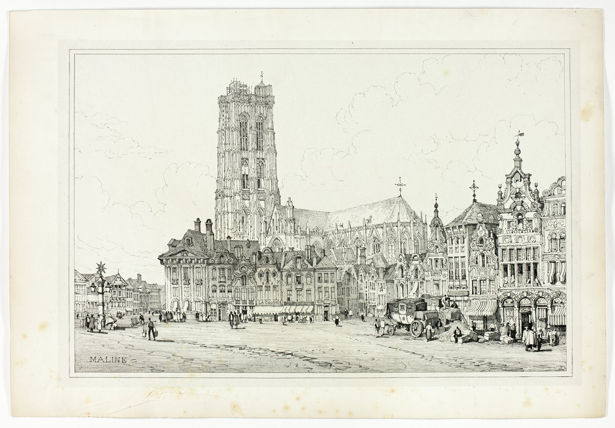 Maline, from Facsimiles of Sketches made in Flanders and Germany by Samuel Prout