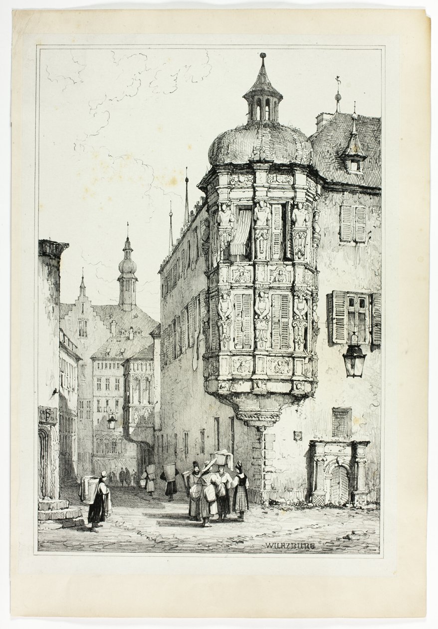 Wurzburg, from Facsimiles of Sketches made in Flanders and Germany by Samuel Prout
