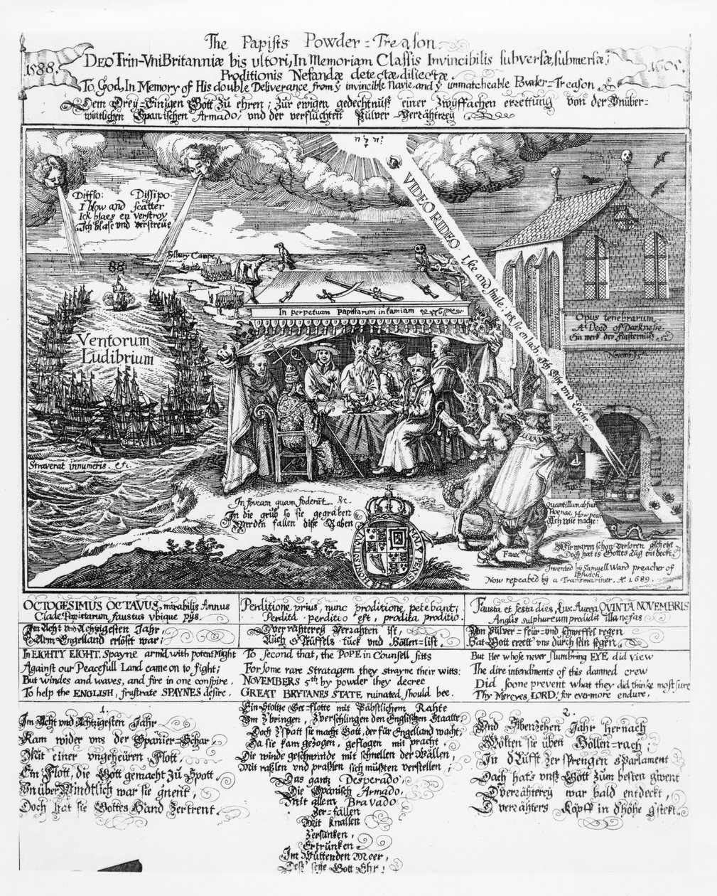 To God, in Memory of his Double Deliverance from the Invincible Navy (1588) and the Unmatchable Powder Treason (1605), repr. by a Transmariner, 1689 by Samuel Ward